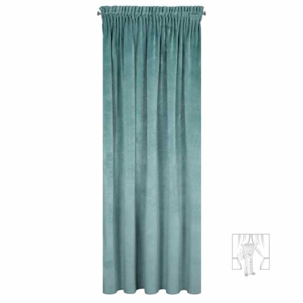 Záves VILLA na páske morský 140x270cm