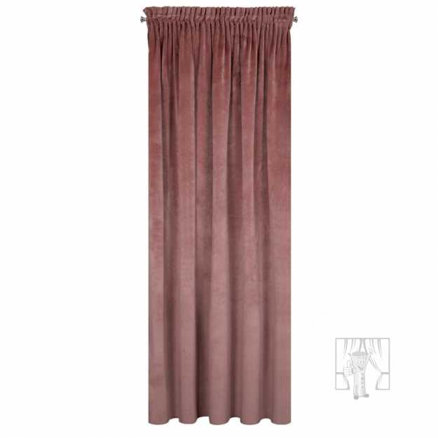 Záves VILLA na páske staroružový 140x270cm