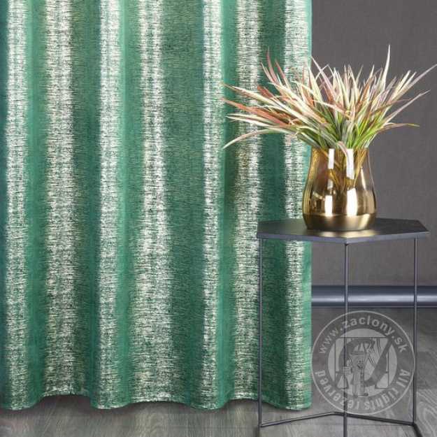 Záves MABEL na krúžkoch tmavozelený 140x250 cm