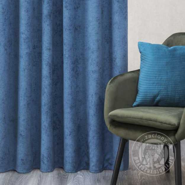 Záves ANISA na krúžkoch modrý 140x250 cm