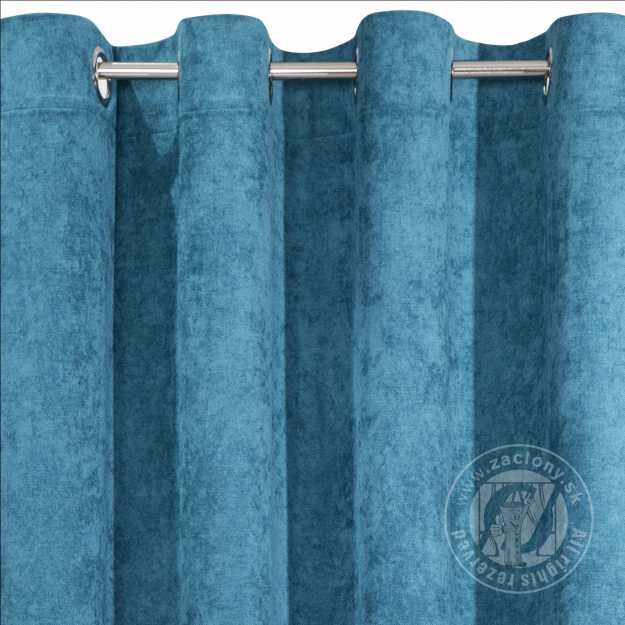 Záves ANISA na krúžkoch tyrkysový 140x250 cm