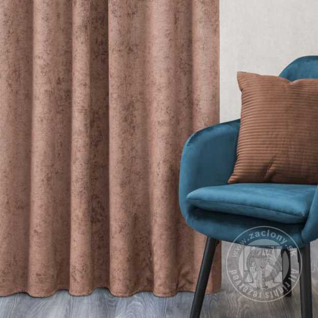 Záves ANISA na krúžkoch ružový 140x250 cm