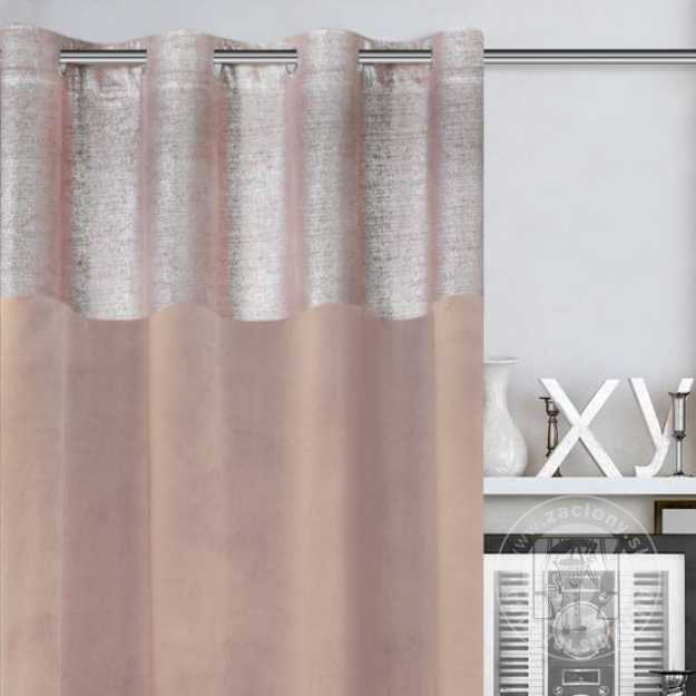 Záves PERI na krúžkoch púdrový 140x250 cm