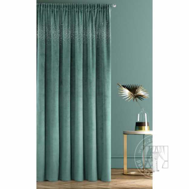 Záves AURORA na páske tmavý tyrkysový 140x270cm