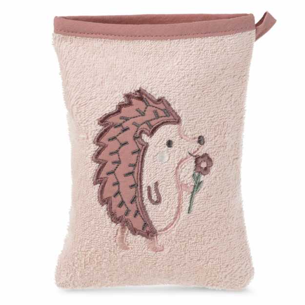 Detský uterák BABY 15x21cm ružový s ježkom