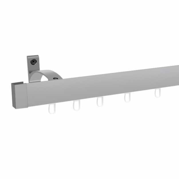 Hliníková garniža LUXOR Inox s háčikmi