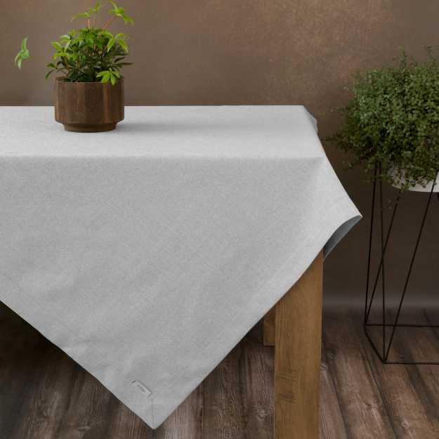 Hotový obrus STELLA2 sivý so striebornou niťou
