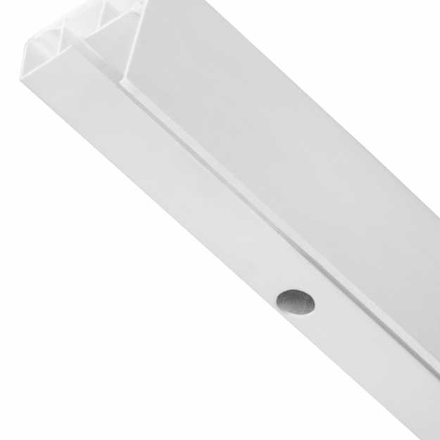 Krycia lišta ku plastovej koľajnici - biela 5cm