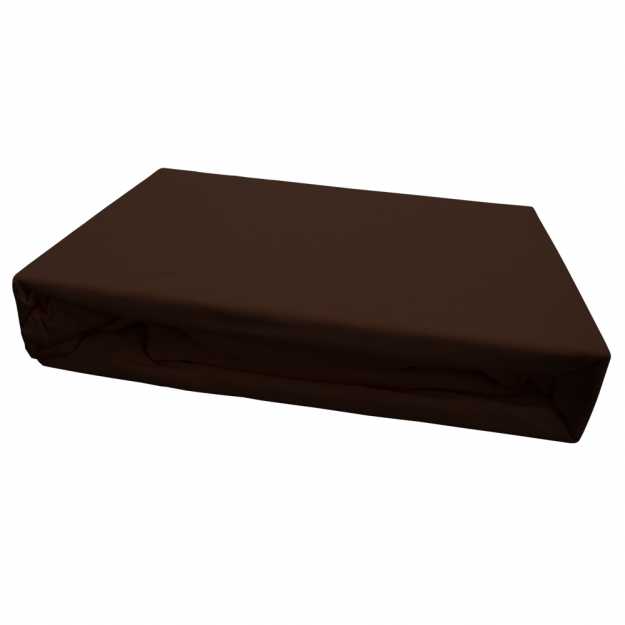 Napínacia plachta JERSEY 200x220 cm čokoládová 45