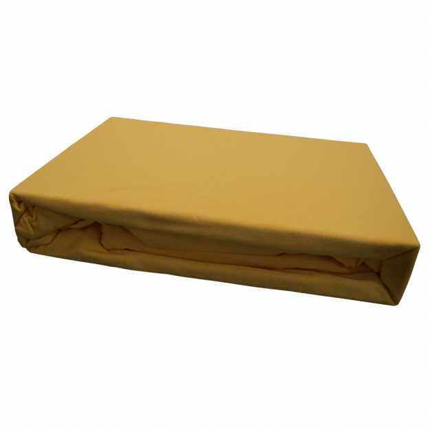 Napínacia plachta JERSEY 200x220 cm zlatá 5