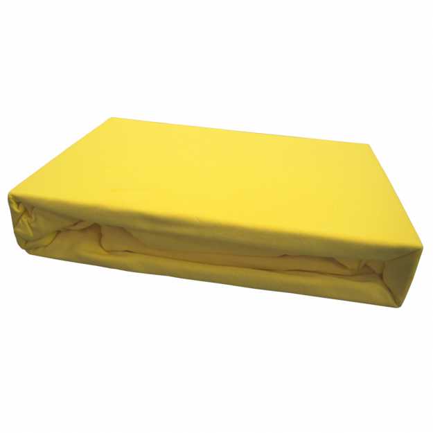 Napínacia plachta JERSEY 90x200 cm citrónová 6