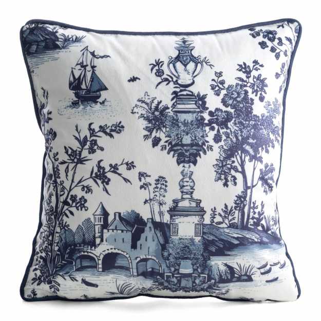Obliečka na vankúš VELVET208 45x45cm biela/granátová