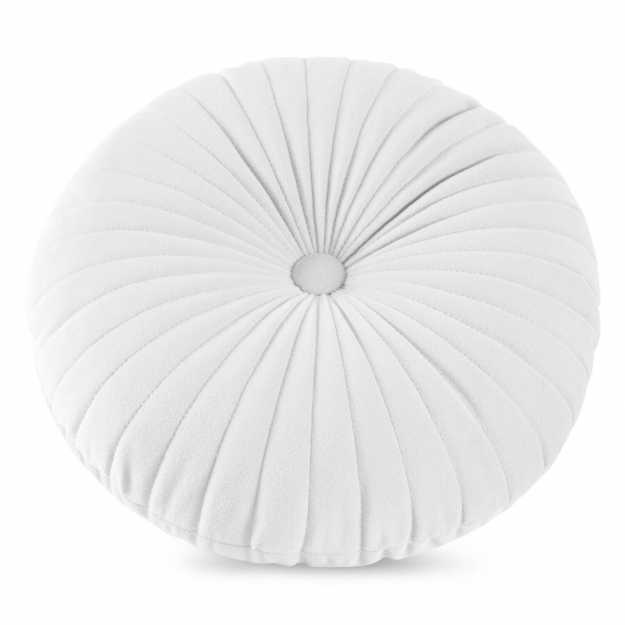 Okrúhly vankúš VELVET ∅ 40 cm biely