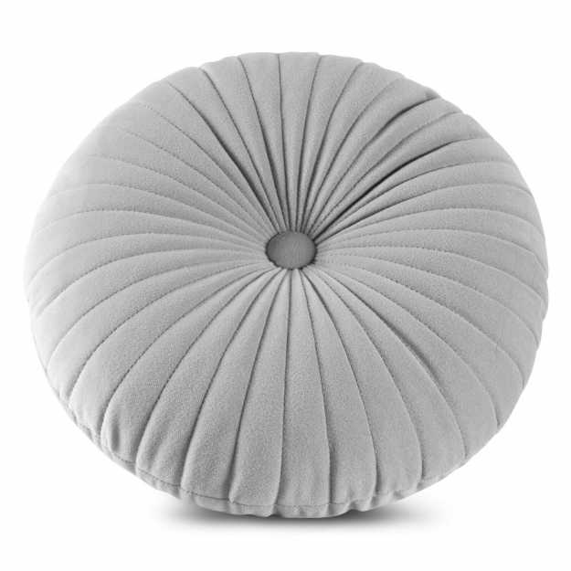 Okrúhly vankúš VELVET ∅ 40 cm strieborný