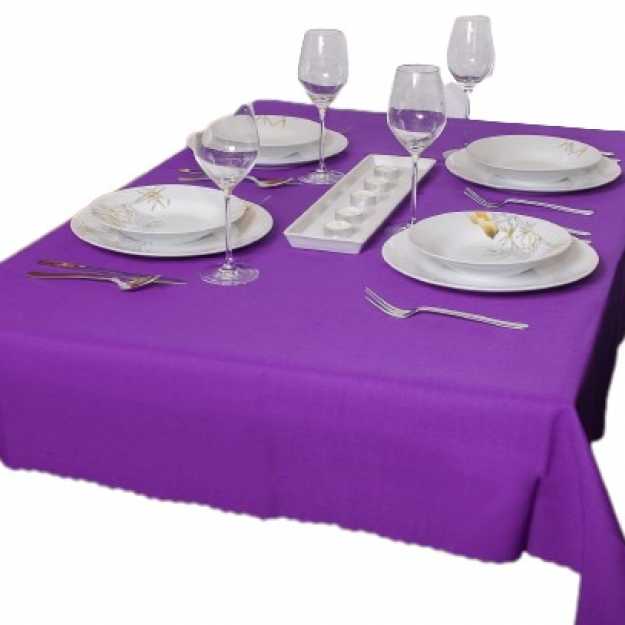 Teflonový obrus vodoodpudivý Kruh 150 cm fialový 