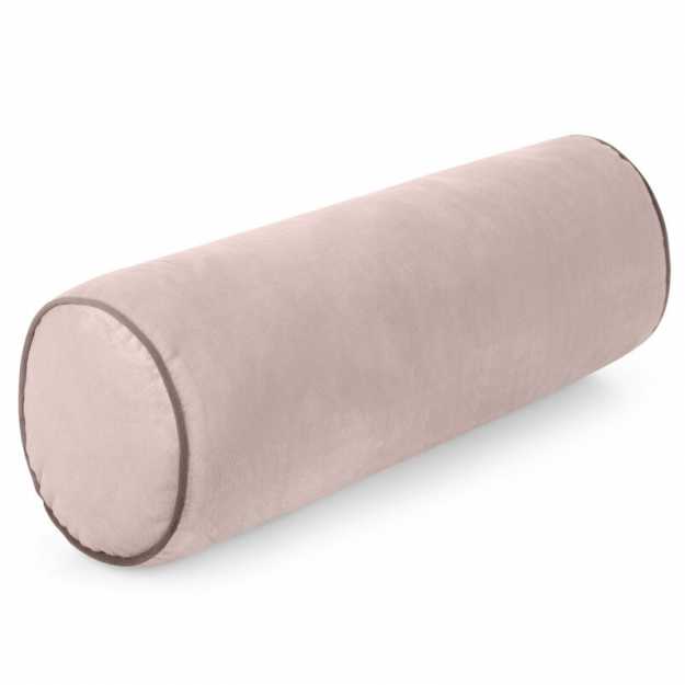 Vankúš valec GAJA5 s lemovaním 15x45 cm púdrový