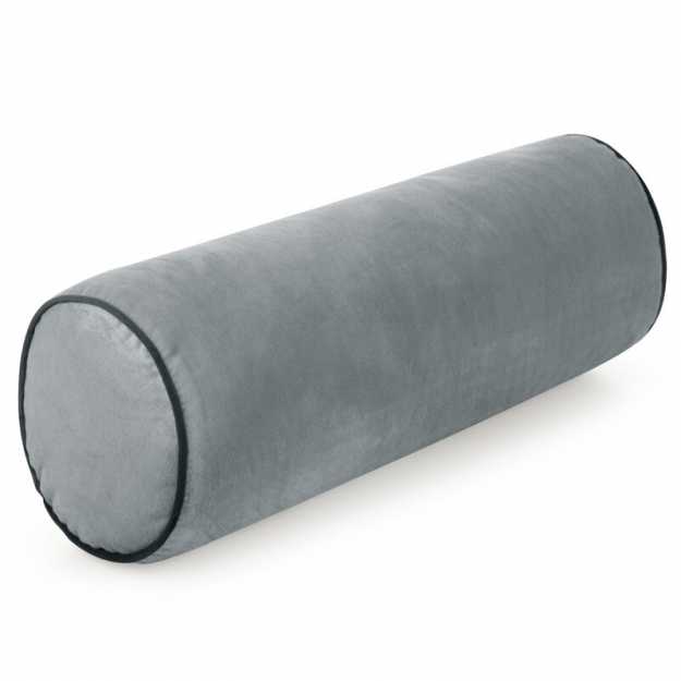 Vankúš valec GAJA5 s lemovaním 15x45 cm strieborný