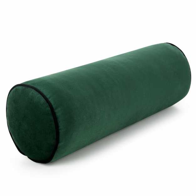 Vankúš valec GAJA5 s lemovaním 15x45 cm tmavozelený