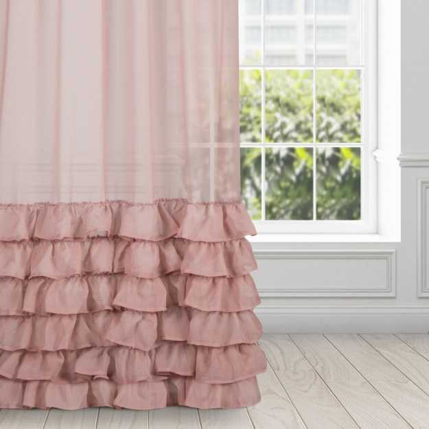Záclona DOLLY na páske 140x250 cm ružová