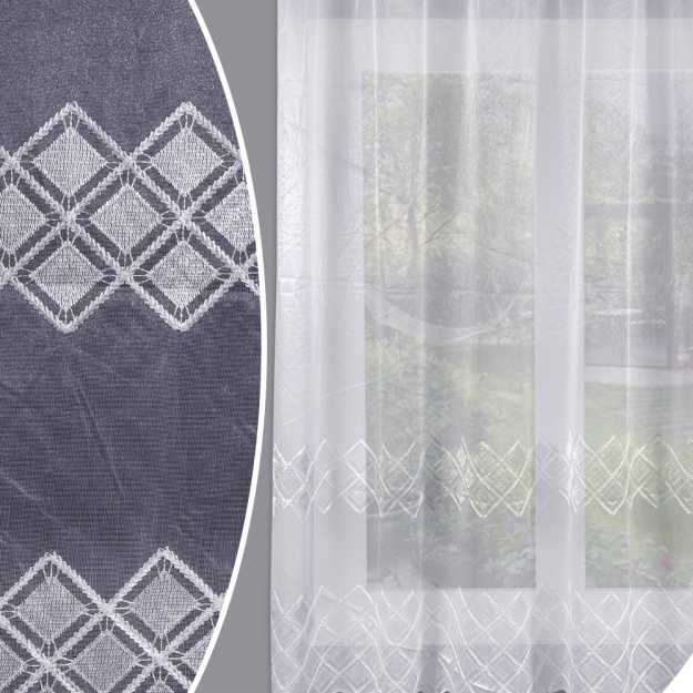 Záclona metráž 355495 biela, 180cm - 4,50 m