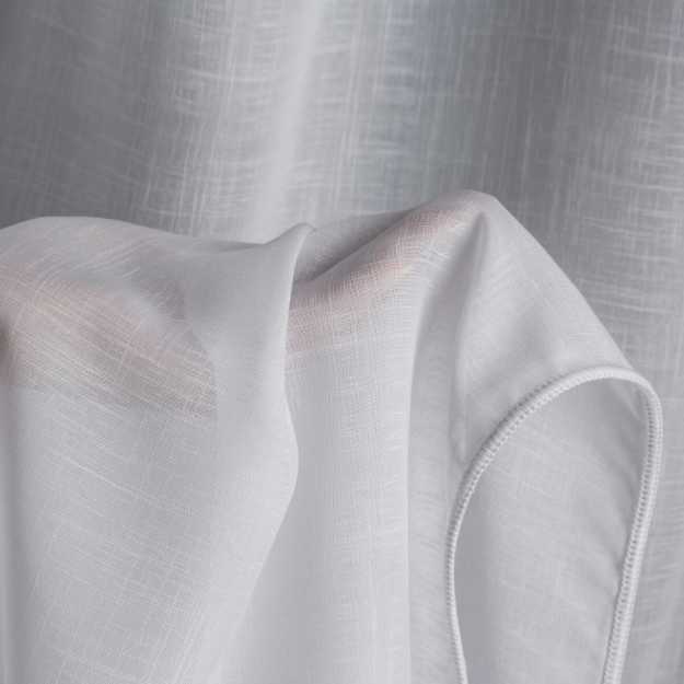 Záclona metráž LINEN biela, 300cm