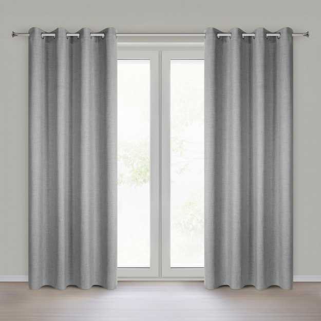 Záves JULA na krúžkoch 140x250cm strieborný