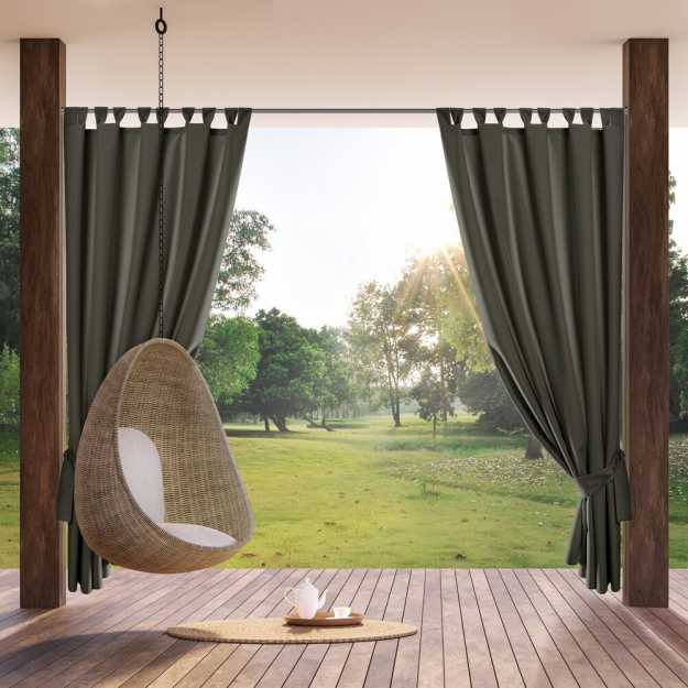 Záves na terasu GARDEN na pútkach 155x260 cm grafitový