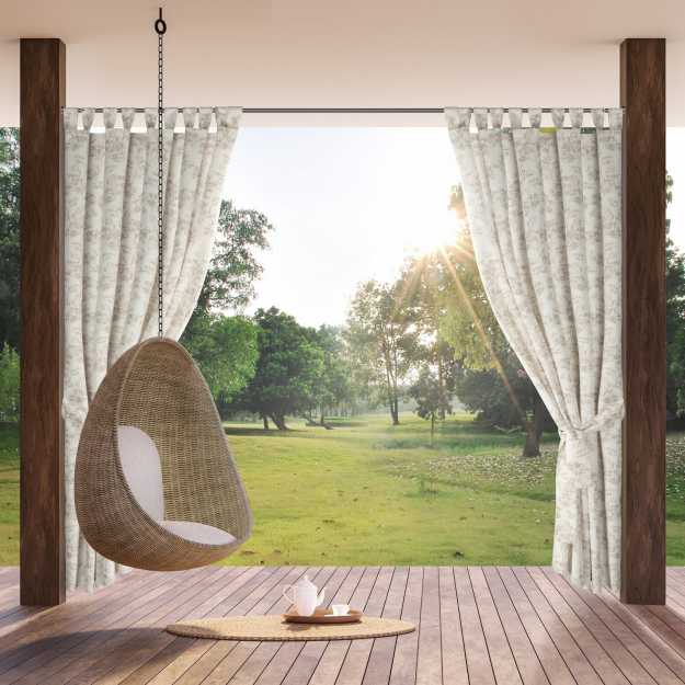 Záves na terasu GARDEN12 na pútkach 155x260 cm krémový