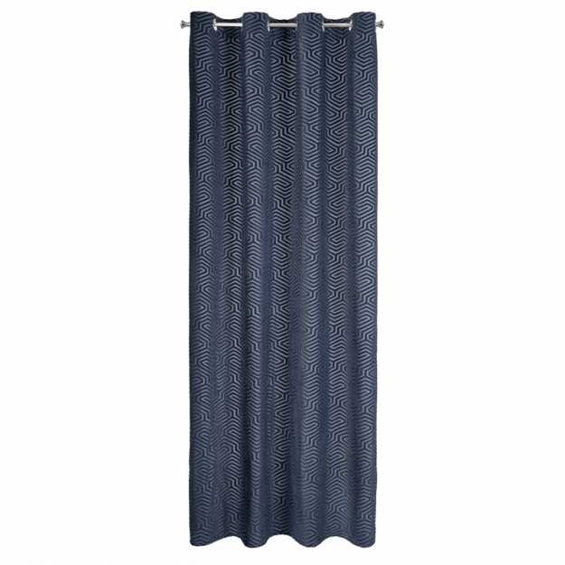 Záves PIERRE CARDIN INGA na krúžkoch granátový 140x250cm
