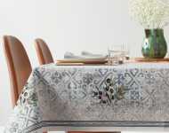 Gobelínový obrus 140x180cm krémový/modrý