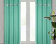 Záves KIDS na krúžkoch 140x250cm mätový so sloníkmi