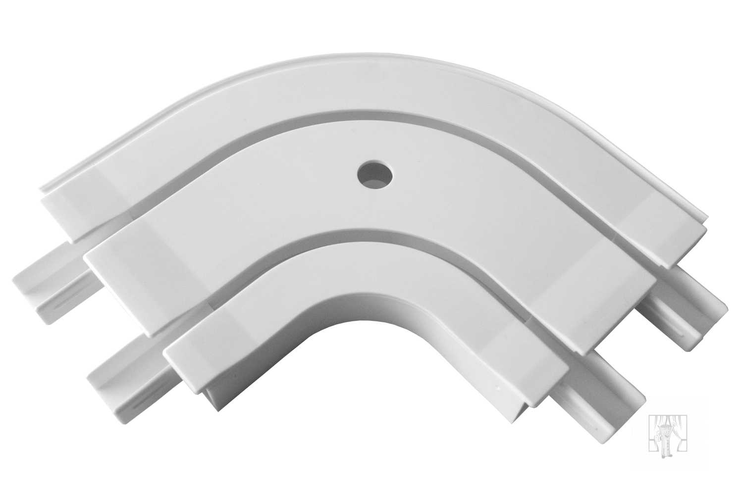 Oblúk ku plastovej koľajnici - vonkajší 2-drážkový
