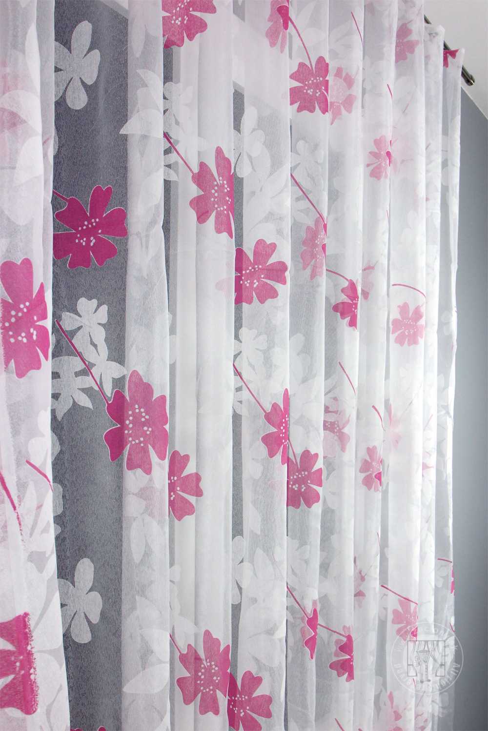 Záclona metráž GINA ružová 280cm - 6,50 m