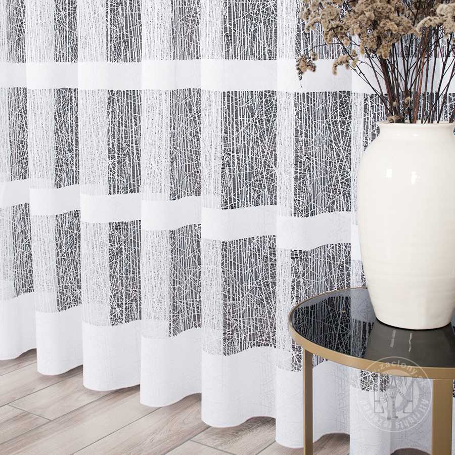 Záclona metráž 018352 biela, 180 cm