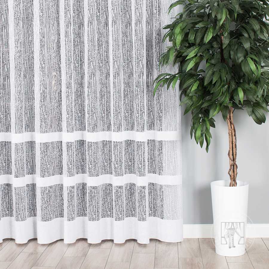 Záclona metráž 018352 biela, 180 cm