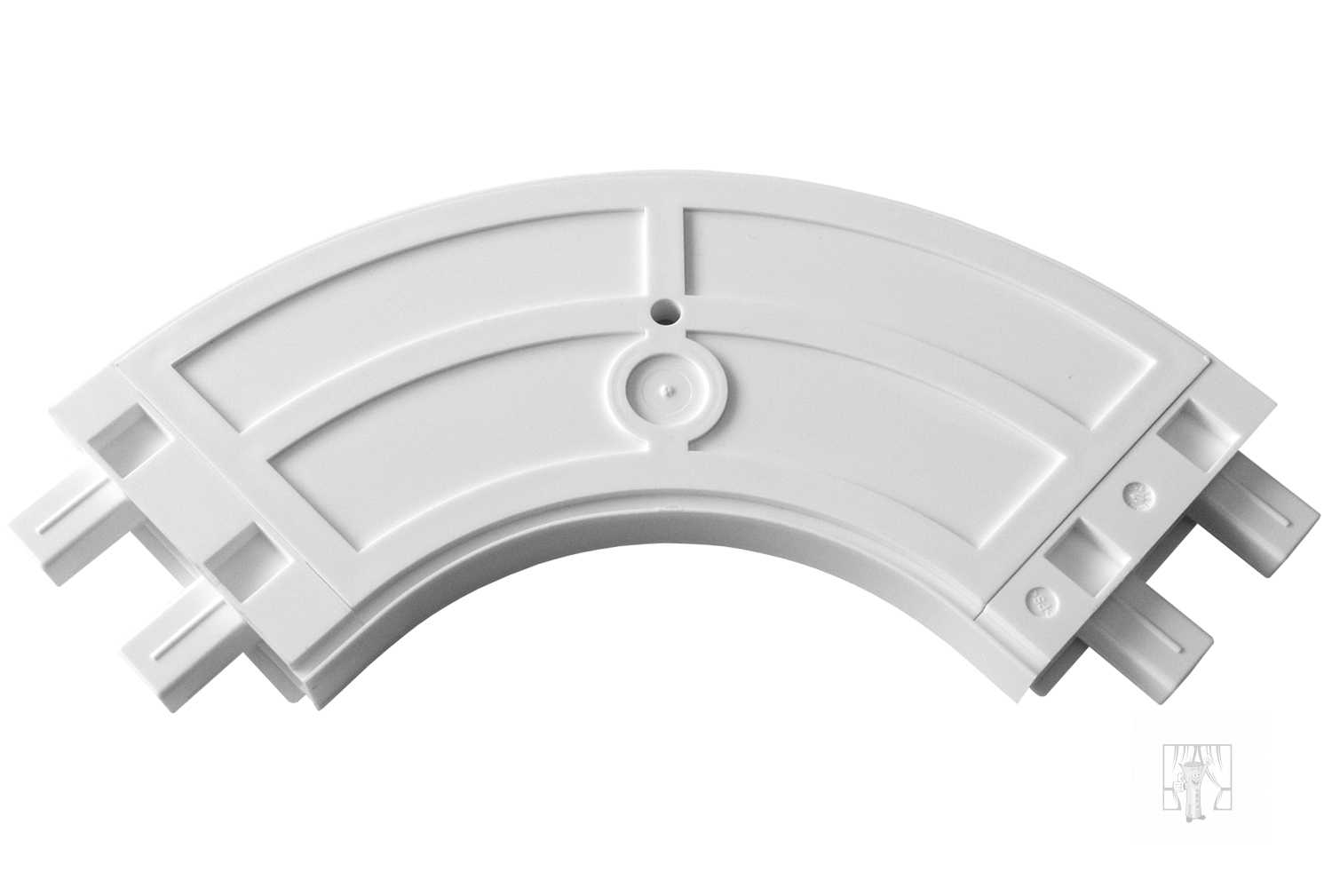 Oblúk ku plastovej koľajnici - vnútorný 2-drážkový