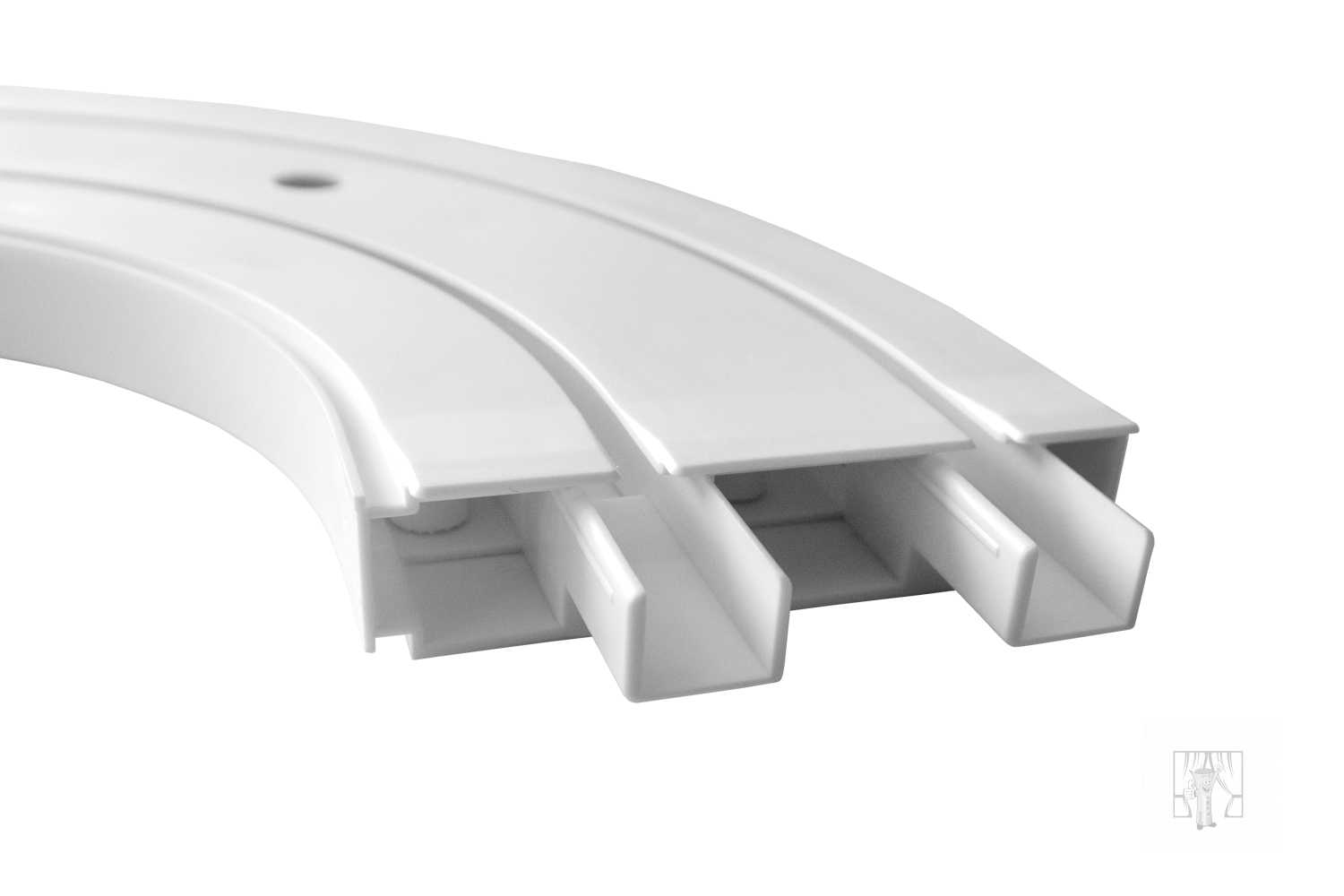 Oblúk ku plastovej koľajnici - vnútorný 2-drážkový