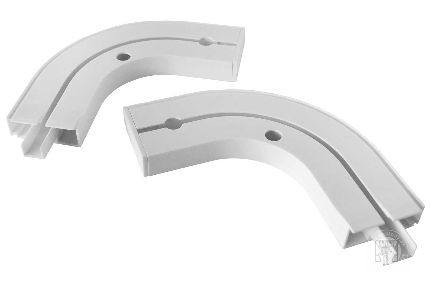 Oblúky ku plastovej koľajnici - koncové 1-drážkové - pár