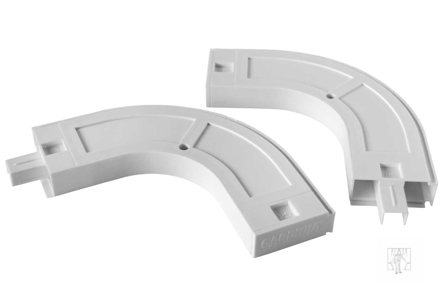 Oblúky ku plastovej koľajnici - koncové 1-drážkové - pár