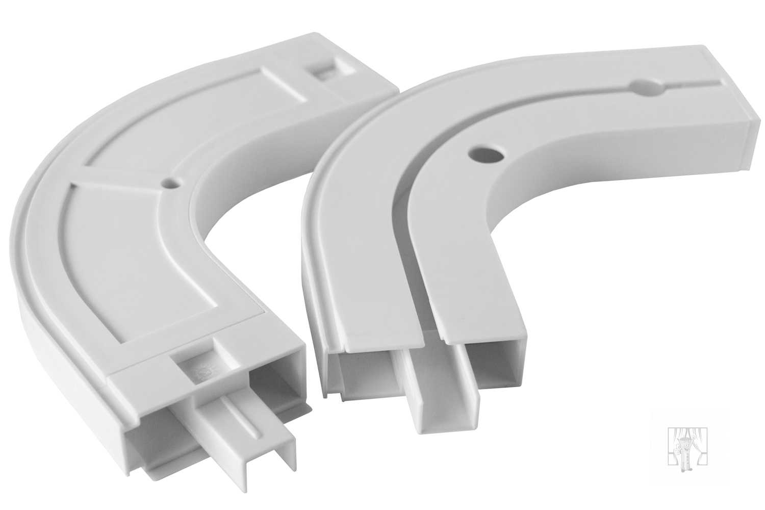 Oblúky ku plastovej koľajnici - koncové 1-drážkové - pár