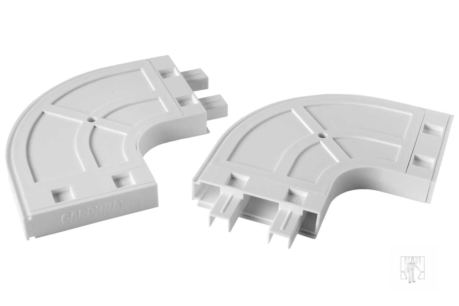 Oblúky ku plastovej koľajnici - koncové 2-drážkové - pár