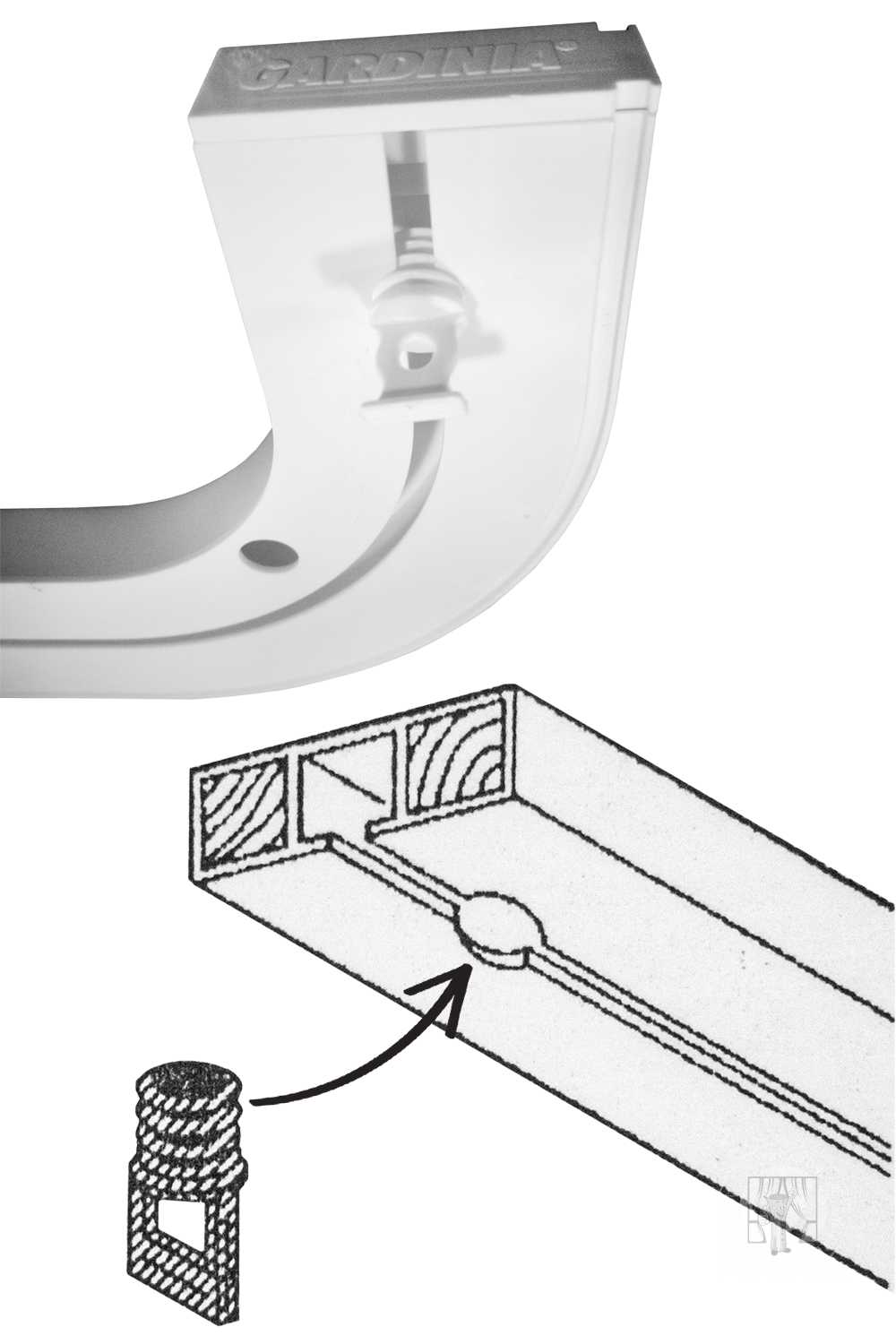 Doraz do plastovej koľajnice/do oblúku 10ks