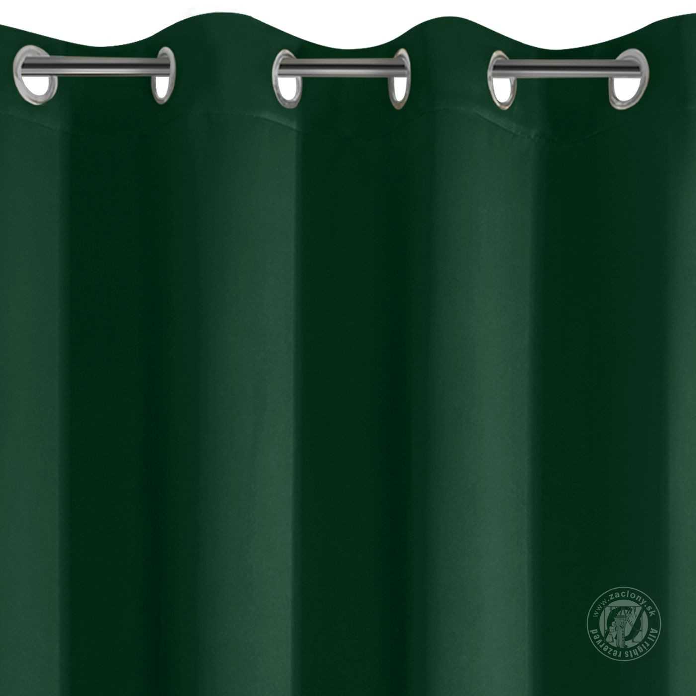 Záves PARISA na krúžkoch tmavozelený 135x250cm