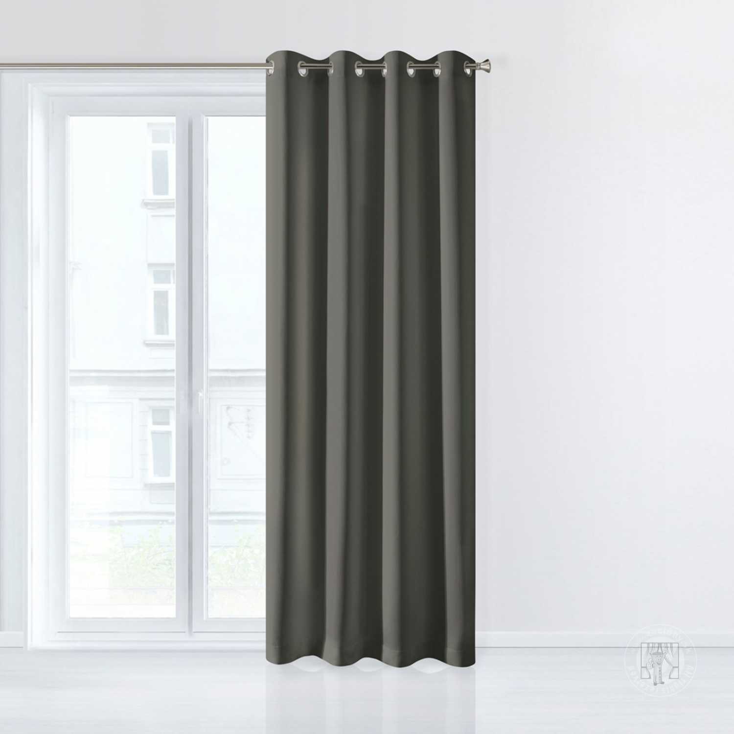 Záves PARISA na krúžkoch grafitový 135x250cm