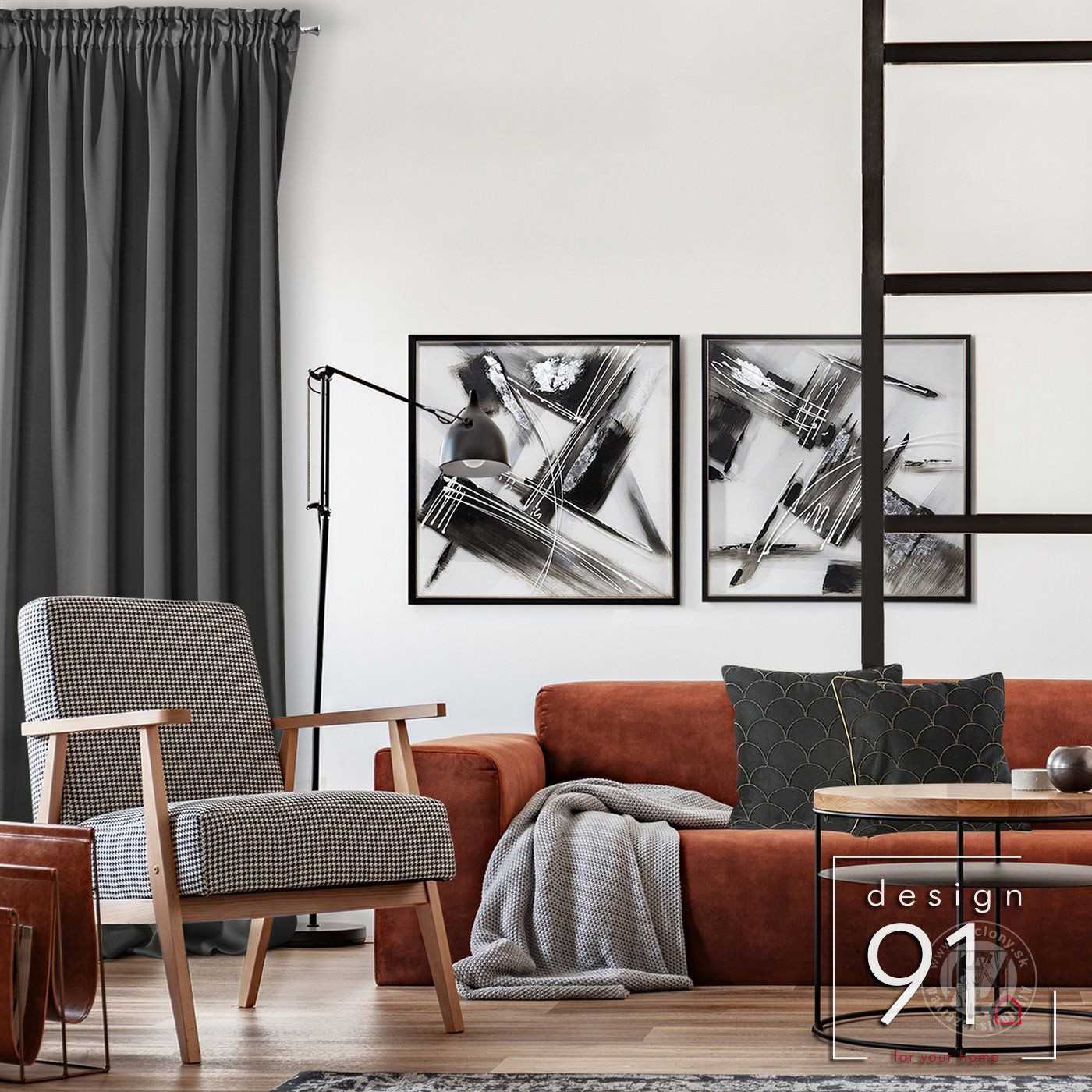 Záves PARISA na krúžkoch grafitový 135x250cm