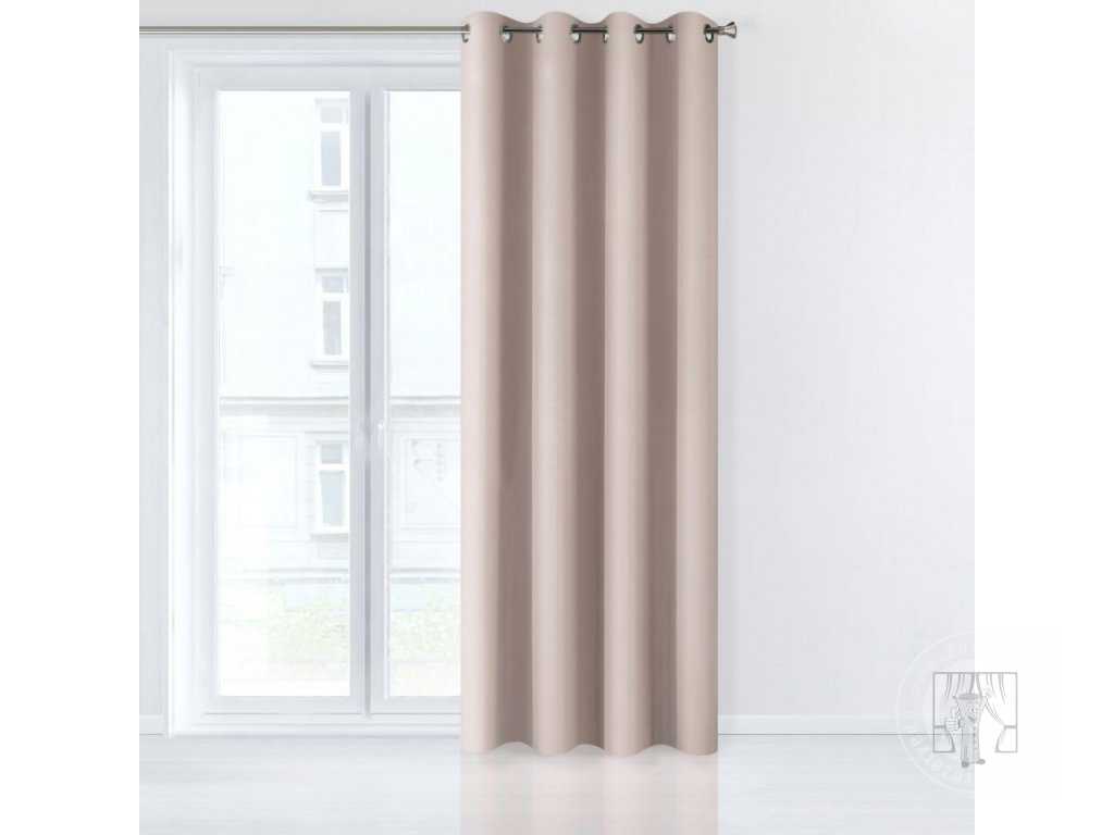 Záves PARISA na krúžkoch púdrovoružový 135x250cm