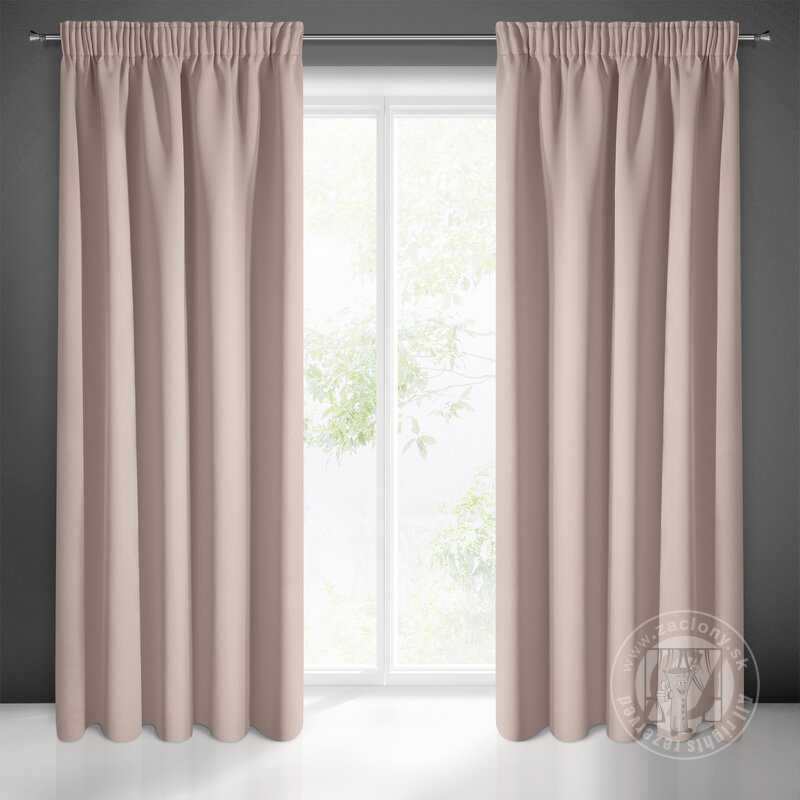 Záves LOGAN na páske 135x270cm púdrovoružový