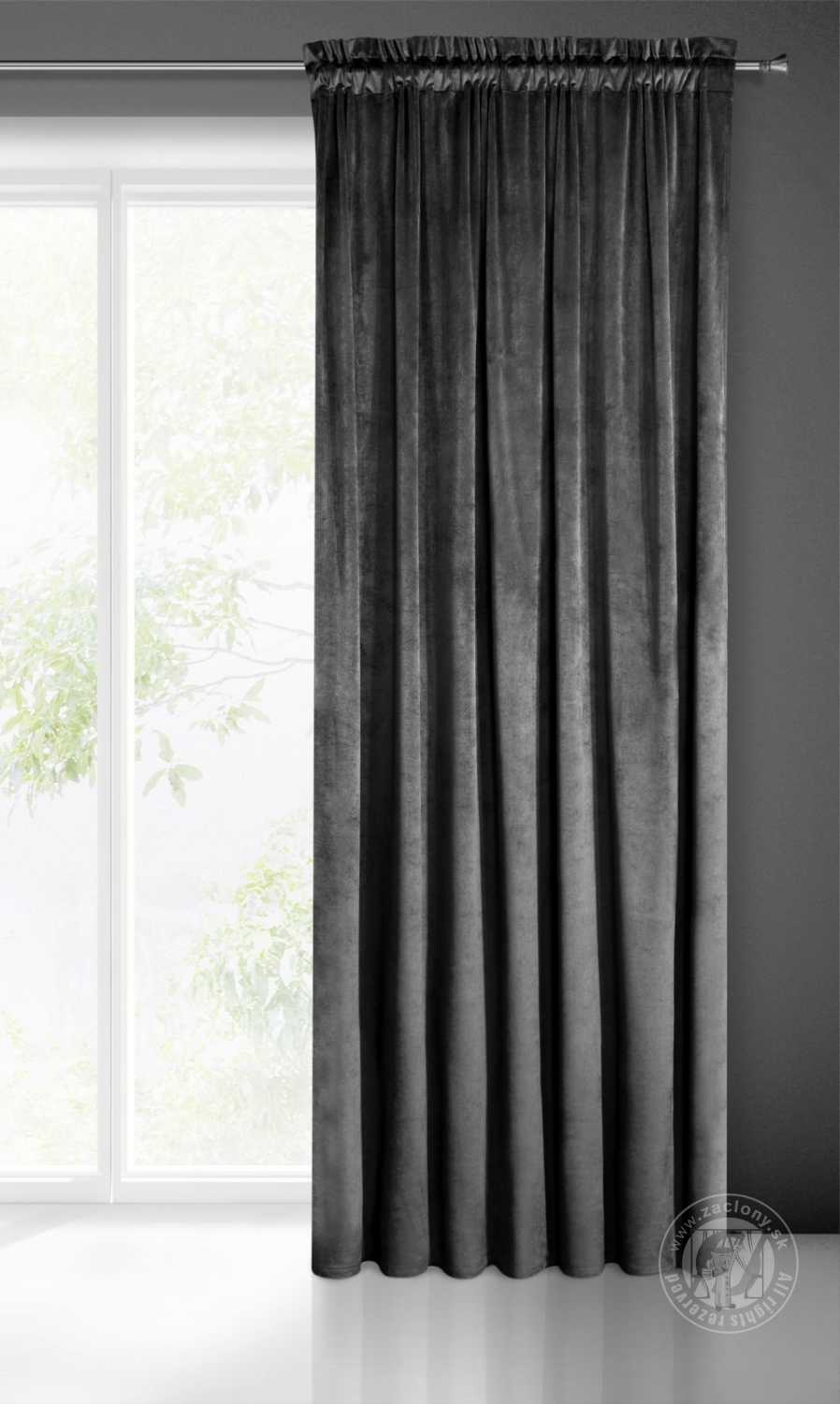 Záves MELANIE na páske čierny 140x270cm