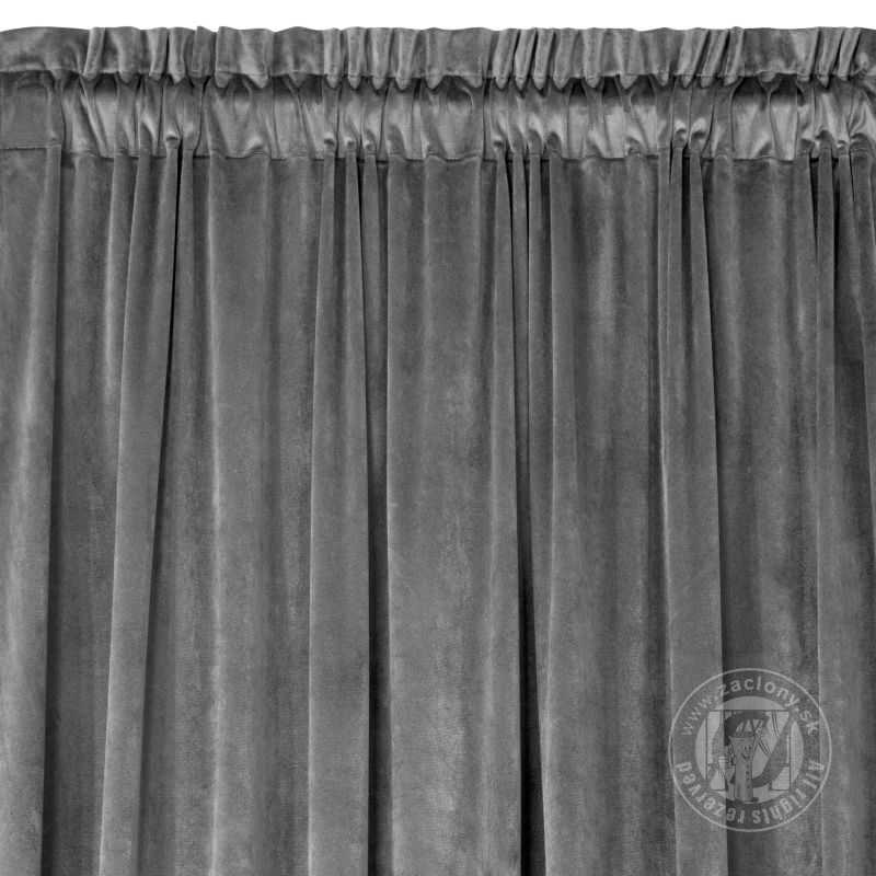 Záves MELANIE na páske grafitová 140x270cm