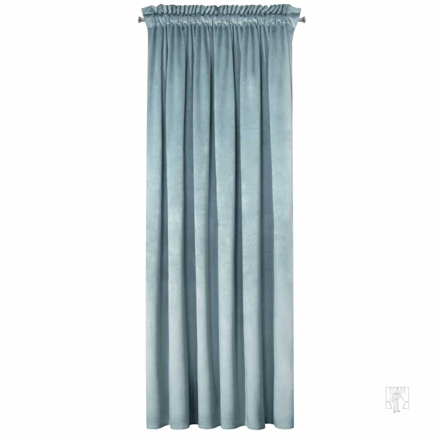 Záves MELANIE na páske bledomodrý 140x270cm
